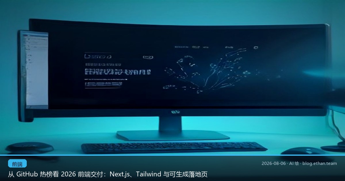 从 GitHub 热榜看 2026 前端交付：Next.js、Tailwind 与可生成落地页